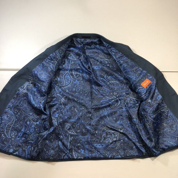 Tallia Men's Classic-Fit Stretch Wool Suit Separate Jacket Dark Teal 42S - Picture 4 of 9